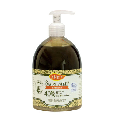 Savon d'Alep liquide 40% laurier Alepia