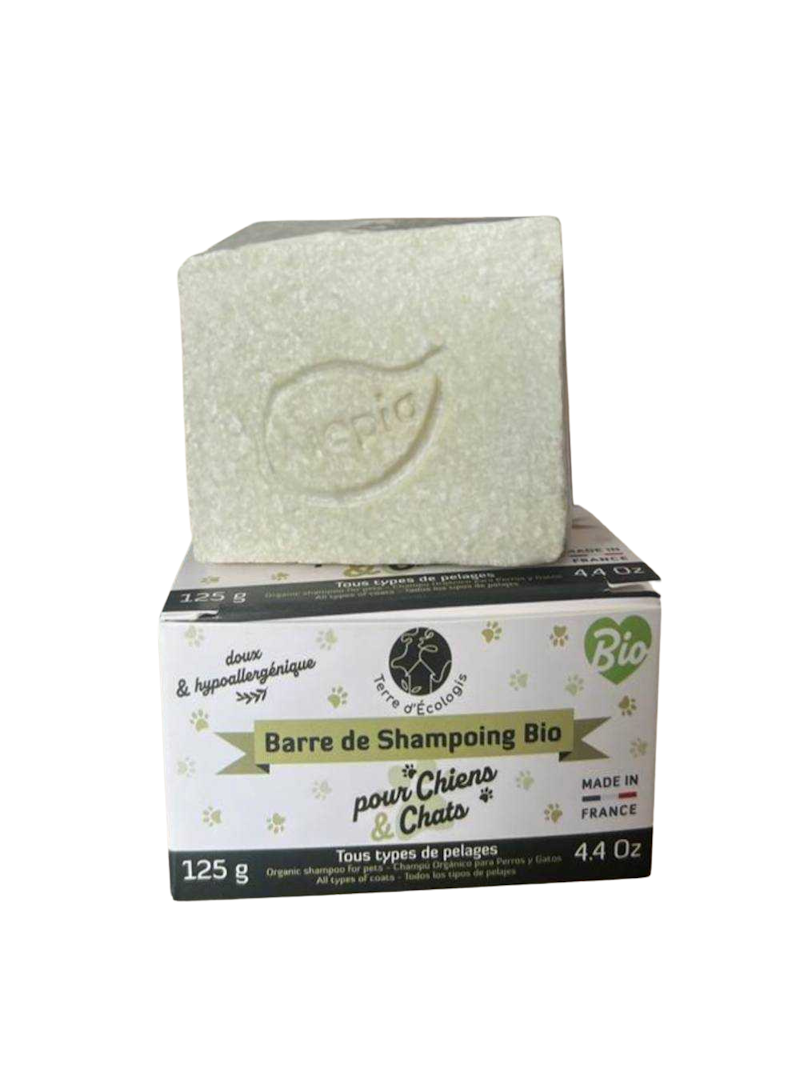 barre de shampoing bio pour animaux, chiens et chats, Alepia 125 g