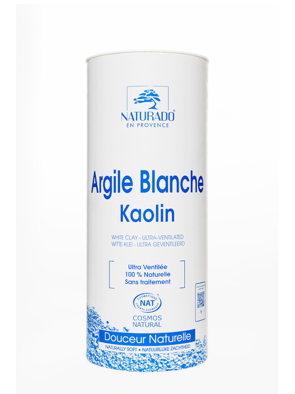 Argile blanche kaolin in poudre surfine 300g Naturado