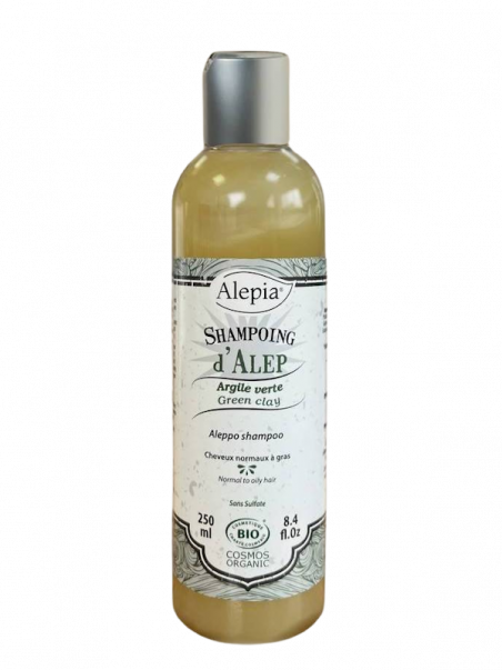 Shampoing Alep à l'aloe vera et argile verte bio 250 ml ALEPIA