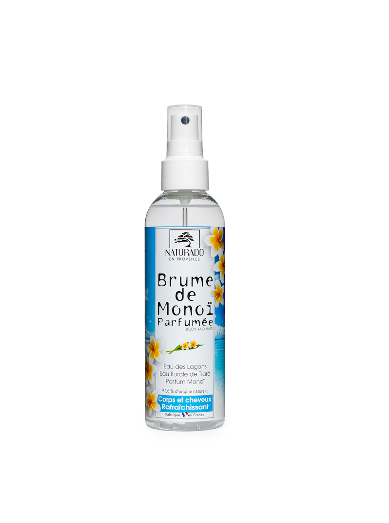 Brume de Monoï parfumée corps et cheveux Naturado spray 200 ml