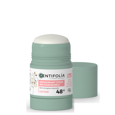 Deodorant stick rechargeable parfum délicat Fleur de Coton  Efficacité 48h prouvée