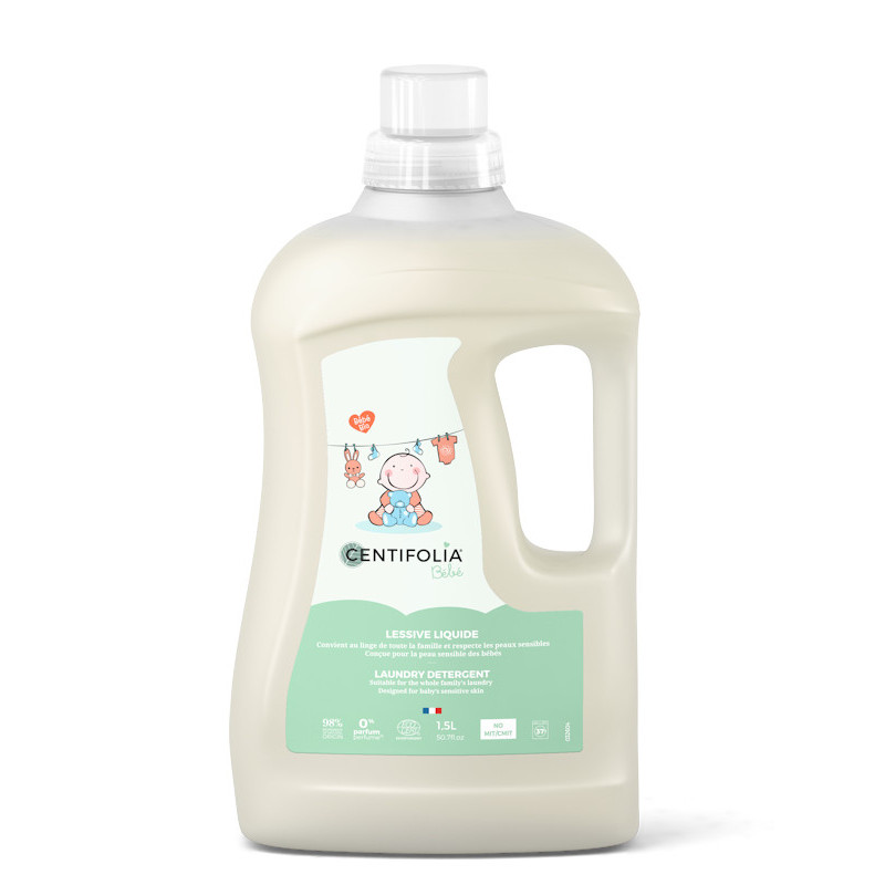 Lessive liquide sans parfum, formule 98% naturelle pour le linge de toute la famille