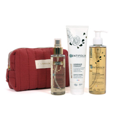 Trousse cadeau Centifolia Nectar Doré, routine corps