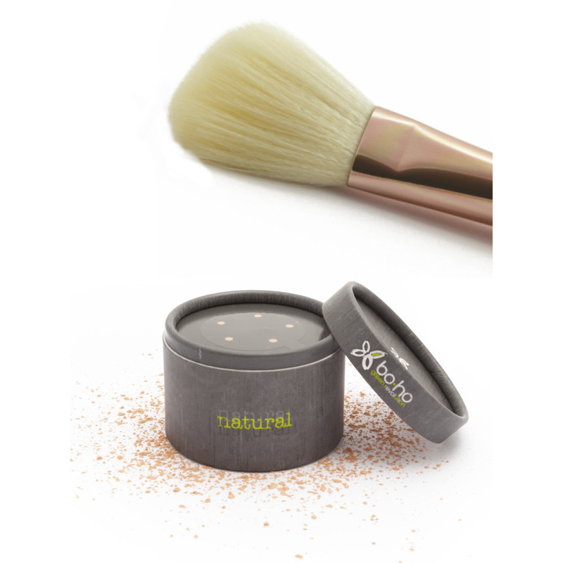 La poudre libre minérale Beige Clair Boho Green Make-Up + 1 pinceau poudre 05