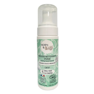Mousse nettoyante Amande Argan Born to bio
