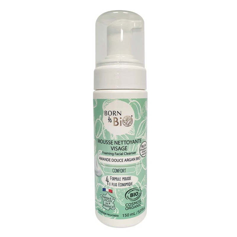 Mousse nettoyante Amande Argan Born to bio