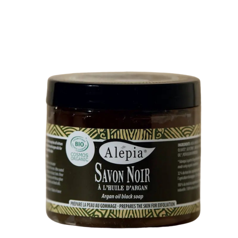 Savon noir à l'huile d'argan bio Alepia pot 200 ml