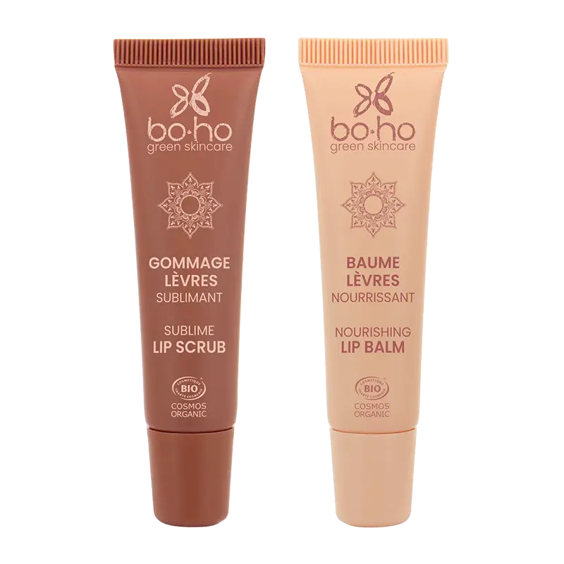 Duo lèvres baume et gommage Boho