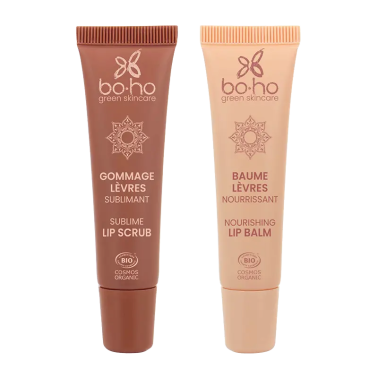 Duo baume et gommage à lèvres Boho