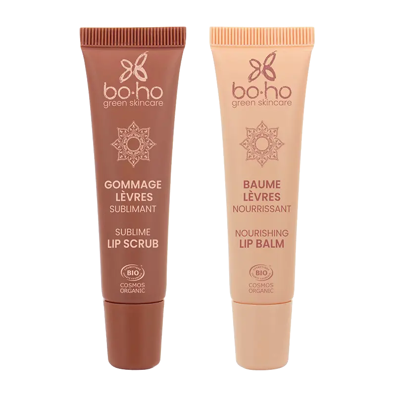 Duo baume et gommage à lèvres Boho